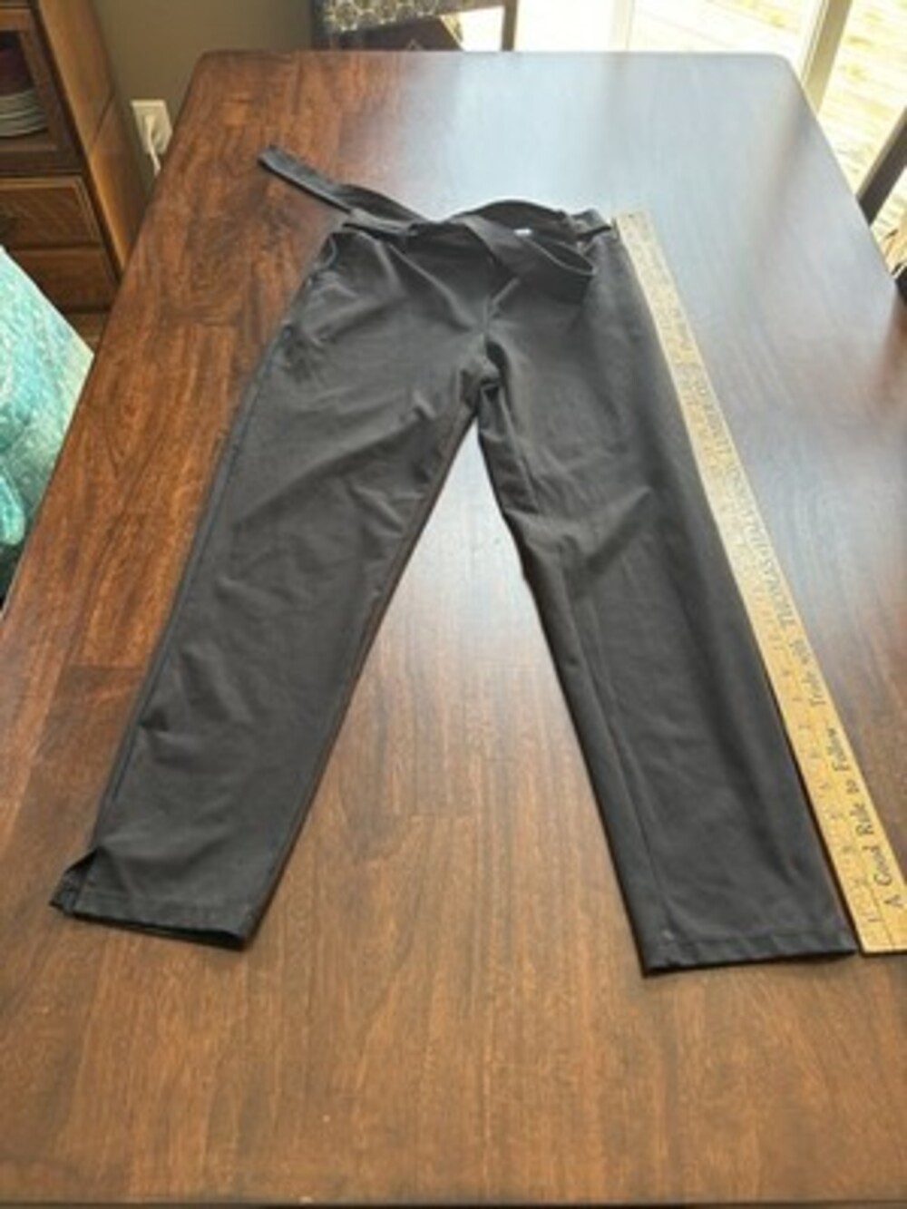 Rachel Zoe Women's Black Pull-on Pants With A Tie Belt Sz XS